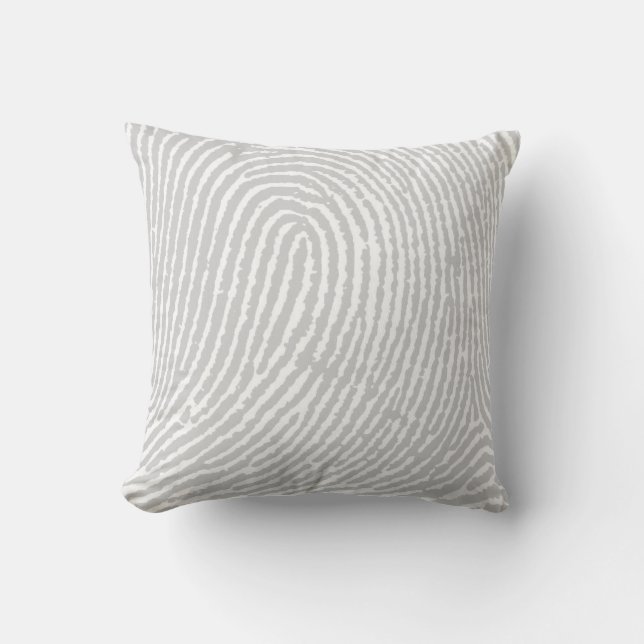 Fingerprint  Grey Cushion (Front)