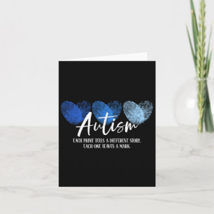 Fingerprint Heart Autism Each Print Tells A Differ Card
