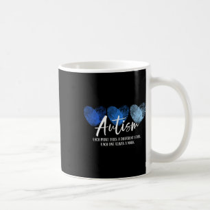 Fingerprint Heart Autism Each Print Tells A Differ Coffee Mug