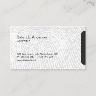 Fingerprint Identity Security Modern business card