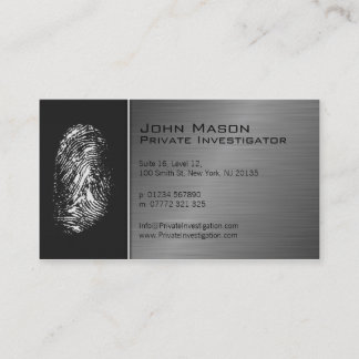 Fingerprint Private Investigator Business Card