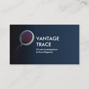 Fingerprint Private Investigator Business Card