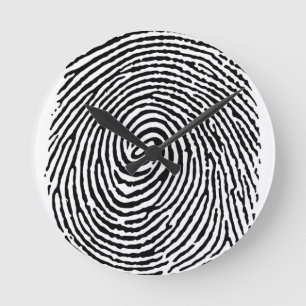 Fingerprint Round Clock