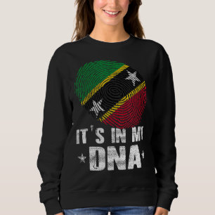 Fingerprint Saint Kitts And Nevis Flag It's In My Sweatshirt