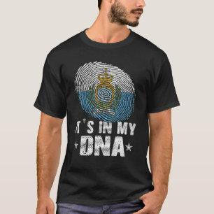 Fingerprint San Marino Flag It's In My Dna T-Shirt
