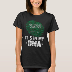 Fingerprint Saudi Arabia Flag It's In My Dna T-Shirt