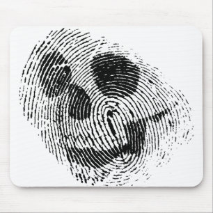 Fingerprint skull mouse mat