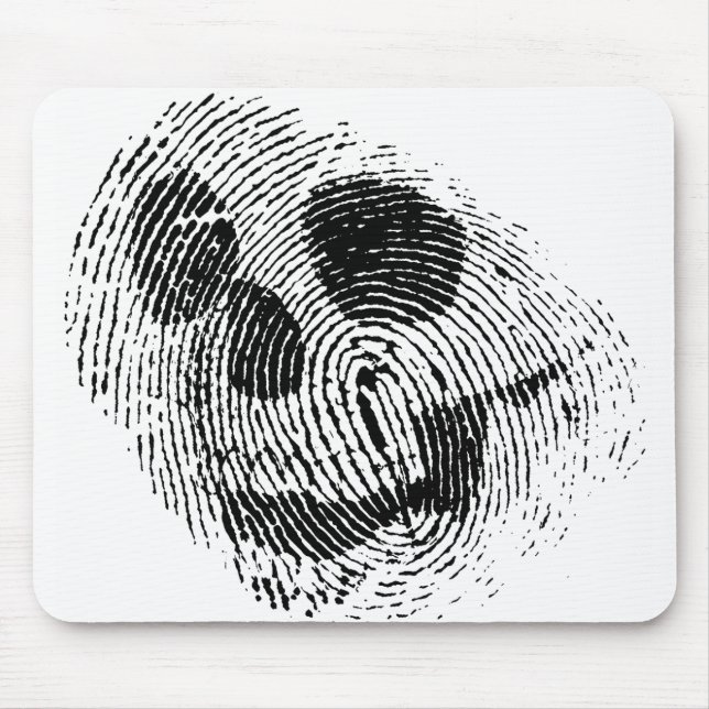 Fingerprint skull mouse mat (Front)