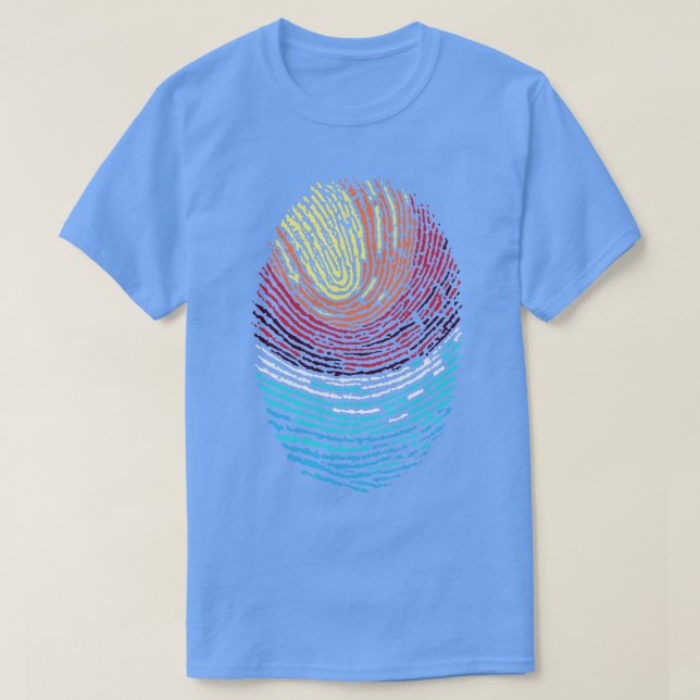 Fingerprint Sunset T-Shirt (Design Front)