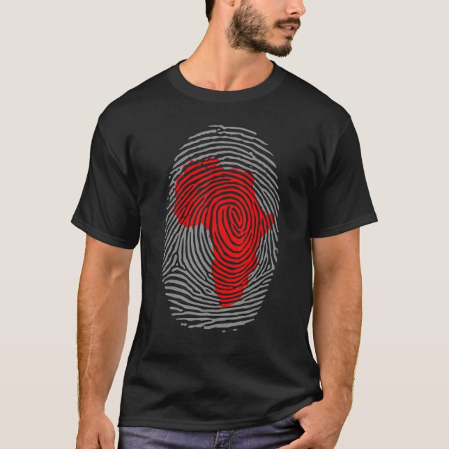 Fingerprint T-Shirt African American Black History (Front)