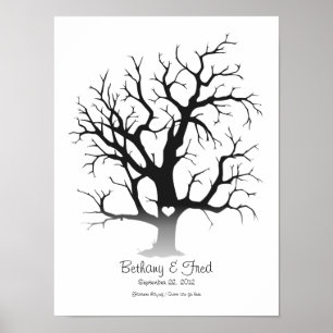 Fingerprint Tree 12"x16" Poster