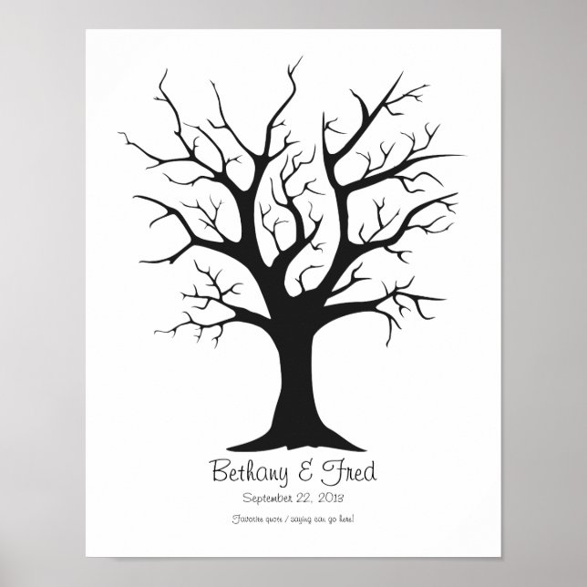 Fingerprint Tree C - 11"x14" Poster (Front)