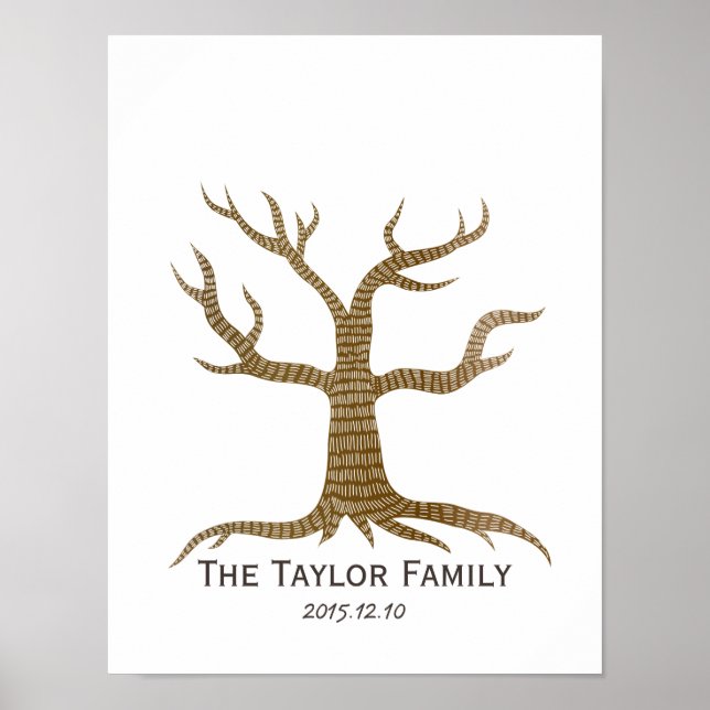 Fingerprint Tree Family Reunion Guestbook (Front)