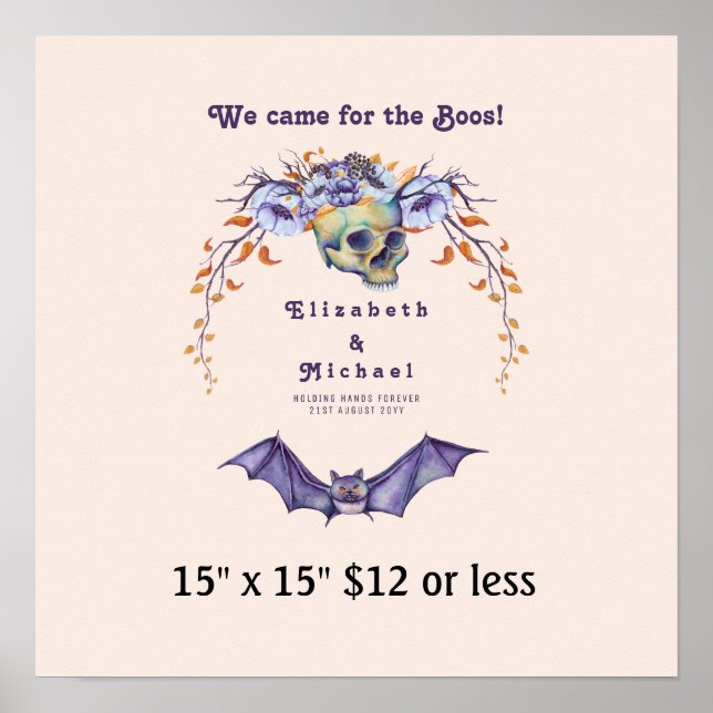 Fingerprint Tree Wreath Halloween BOOS Budget Poster (Front)