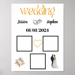 Fingerprint wedding book poster
