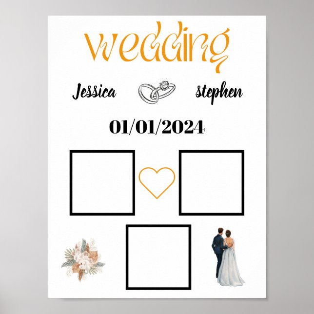 Fingerprint wedding book poster (Front)
