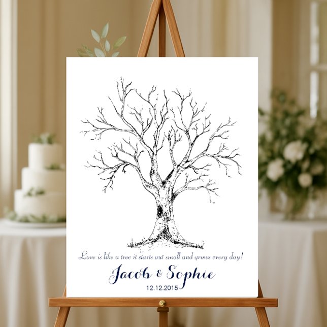 fingerprint wedding guest book tree hand drawn (Creator Uploaded)