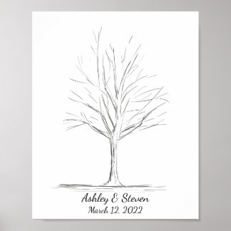 Fingerprint Wedding Guestbook Tree