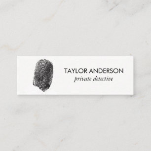 Fingerprints / Criminal Justice Mini Business Card