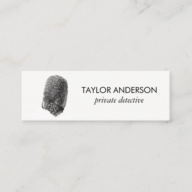 Fingerprints / Criminal Justice Mini Business Card (Front)