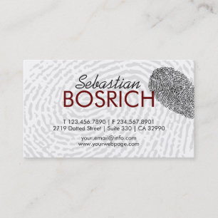 Fingerprints Modern Business Card Template