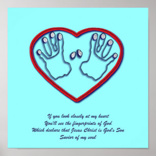 Fingerprints of God - 1 Peter 5:6-7 Poster