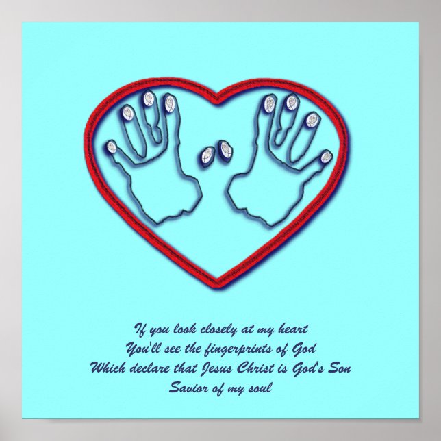 Fingerprints of God - 1 Peter 5:6-7 Poster (Front)