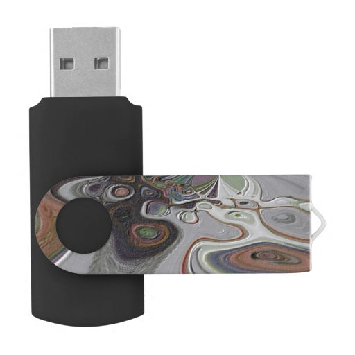 Image of "Fingerprints" USB Swivel Flash Drive