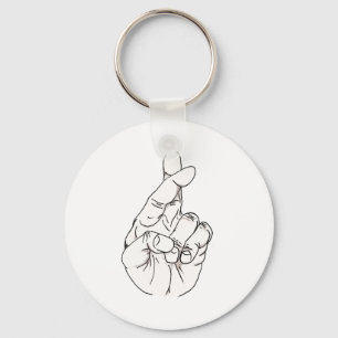 Fingers Crossed Key Ring