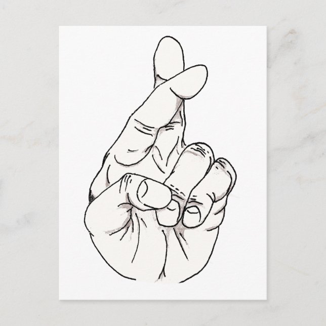 Fingers Crossed Postcard (Front)