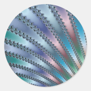 Fingers Fractal Art Classic Round Sticker