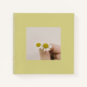 Fingertip Daisy – Soft Aesthetic Spiral Notebook