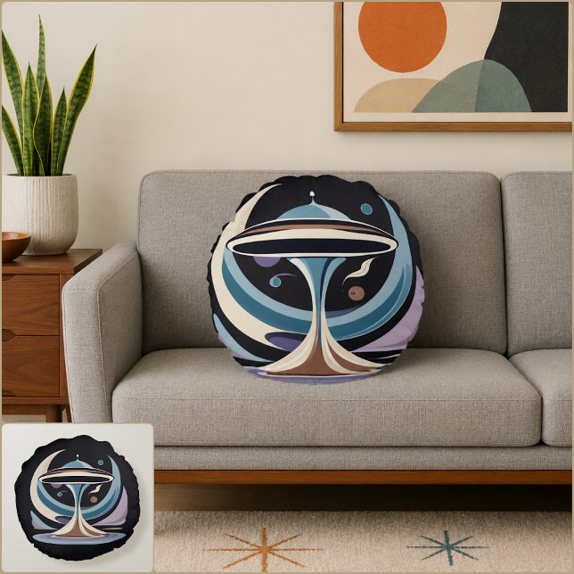 Finias Mars Round Cushion (Finias Mars Round Pillow (Front & Back)
)