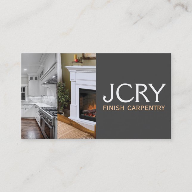 Finish Carpentry, Fireplace Business Card (Front)