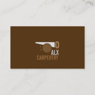 Finish Carpentry, Millwork Construction Wood Business Card