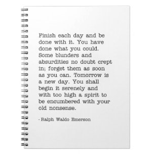 Finish Each Day Quote Notebook