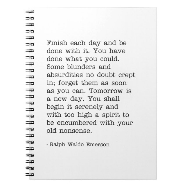 Finish Each Day Quote Notebook (Front)