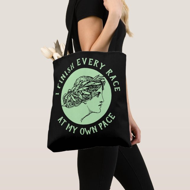 Finish Pace Tote Bag (Close Up)