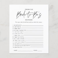 Finish The Sentence | Bridal Shower Game