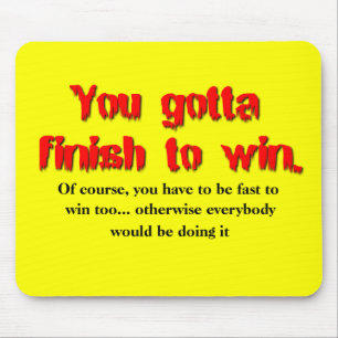 Finish to Win Dirt Bike Motocross Mousepad