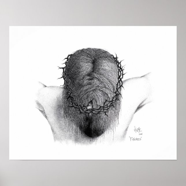 "Finished" - pointillism Poster (Front)