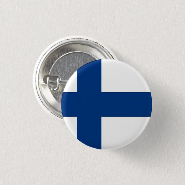 Finland 3 Cm Round Badge (Front & Back)
