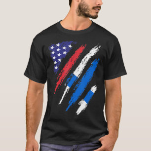 Finland American Grown Flag USA Patriot Heritage M T-Shirt