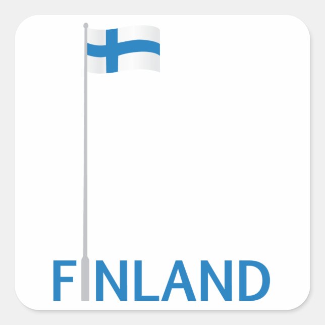 Finland and Finnish flag Square Sticker (Front)