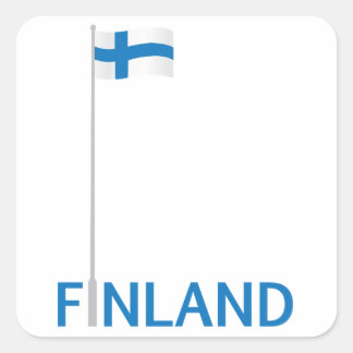 Finland and Finnish flag Square Sticker