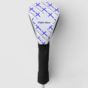 Finland and Finnish Flag Tiled with Your Name Golf Head Cover