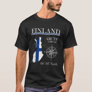 Finland Arctic Circle Adventure Suomi Finnish Flag T-Shirt