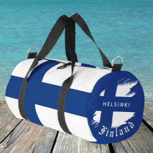 Finland Bag, Helsinki, travel, Finnish Flag Duffle Bag