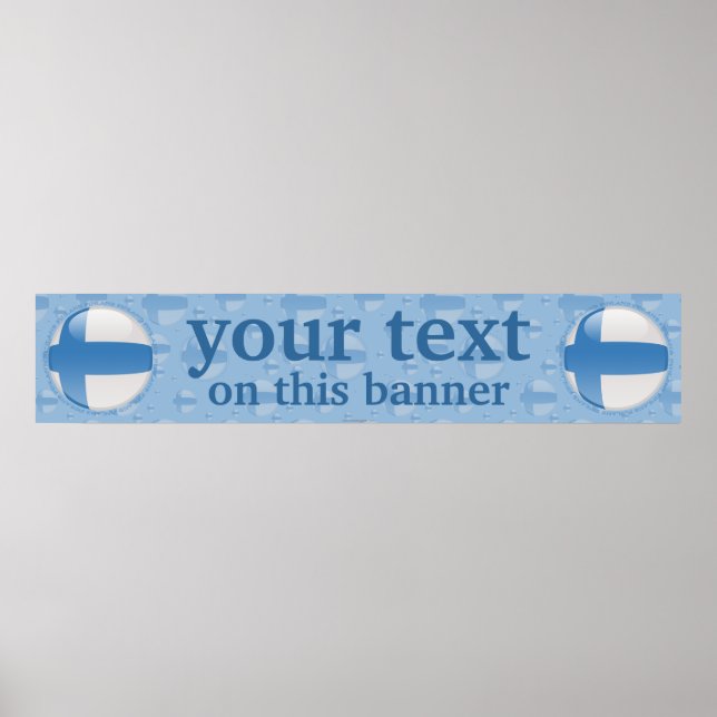 Finland Bubble Flag Banner Poster (Front)