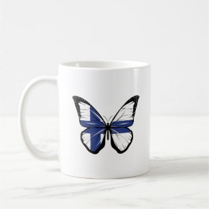 Finland Butterfly Flag Coffee Mug